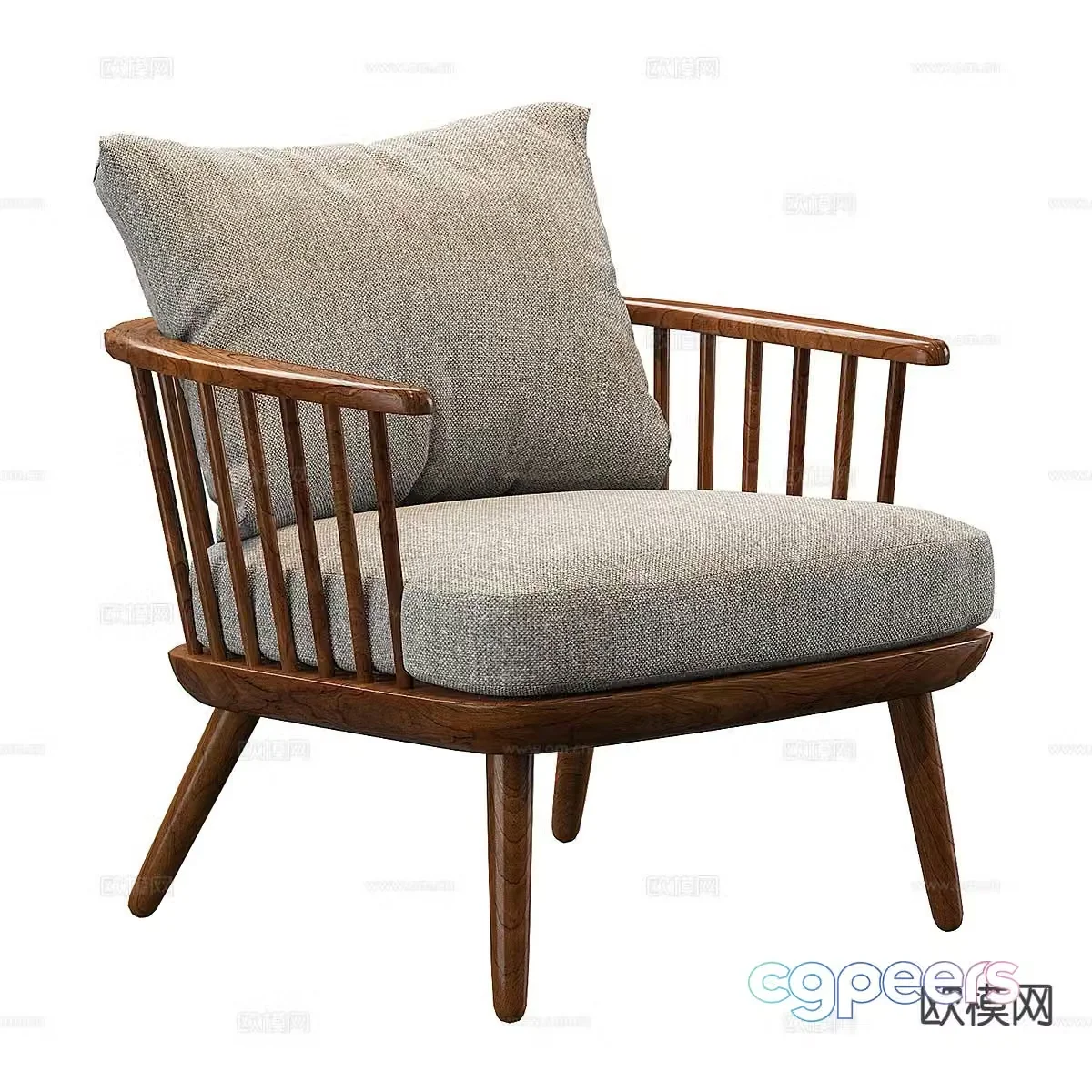 New Chinese style chair leisure chair 3d model