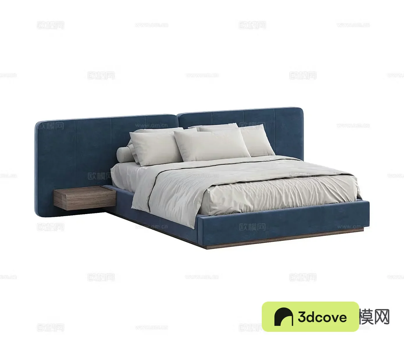 Modern fabric bed double bed