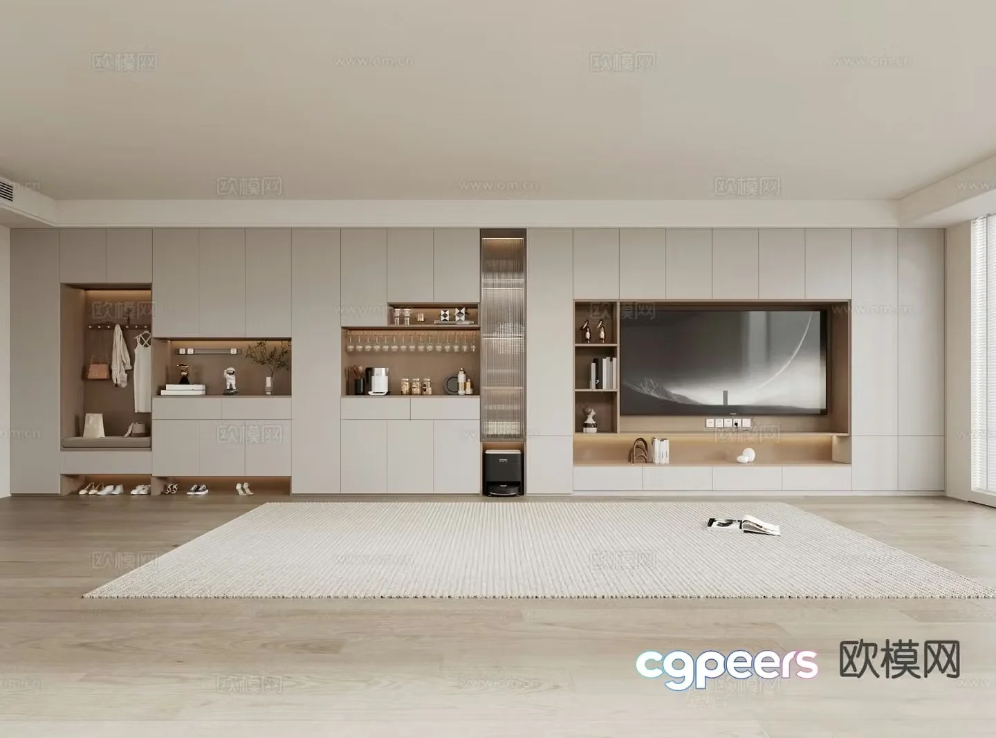Entrance shoe cabinet Entry shoe cabinet 3D model