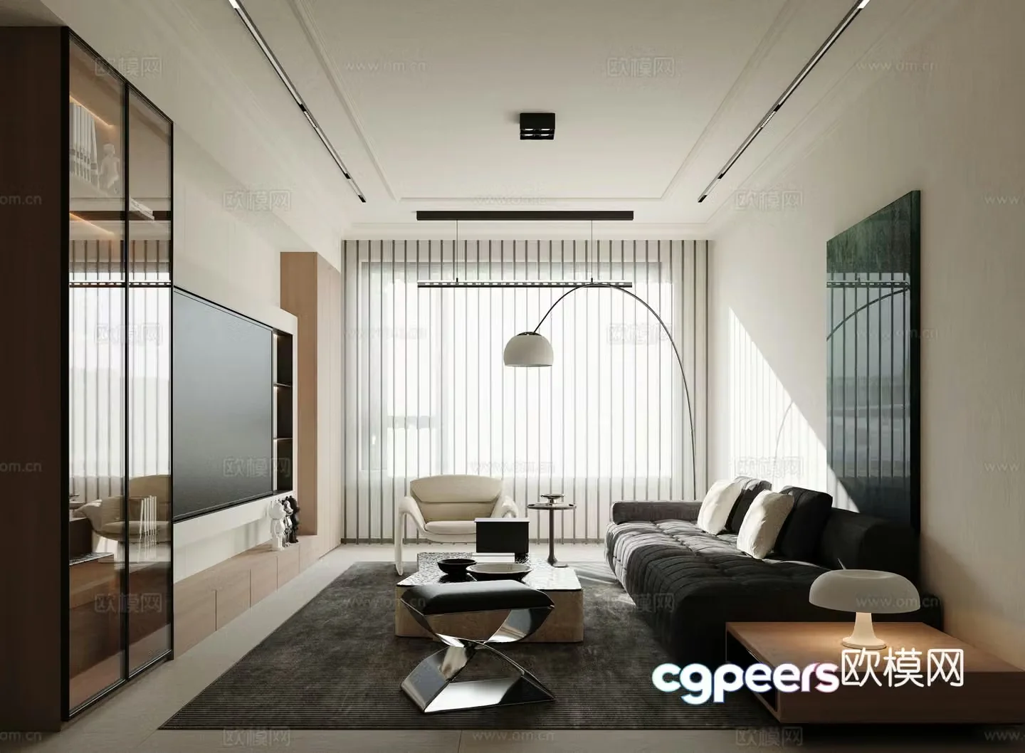 Modern Italian dining room 3d model
