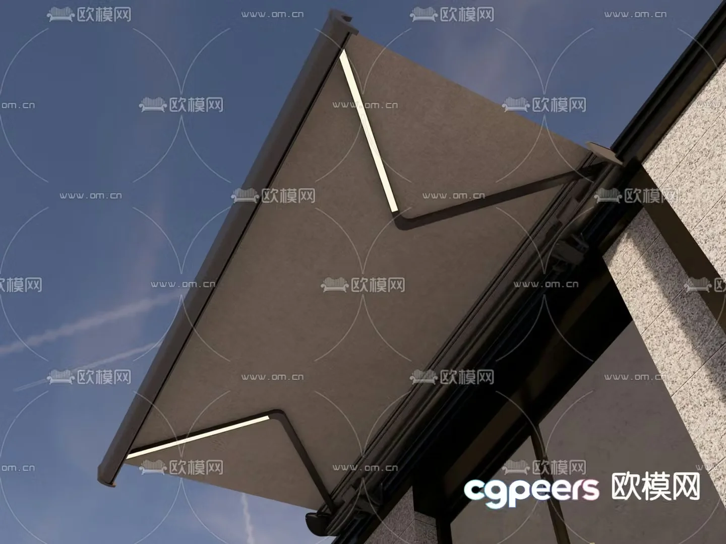 Garden awning outdoor awning 3d model