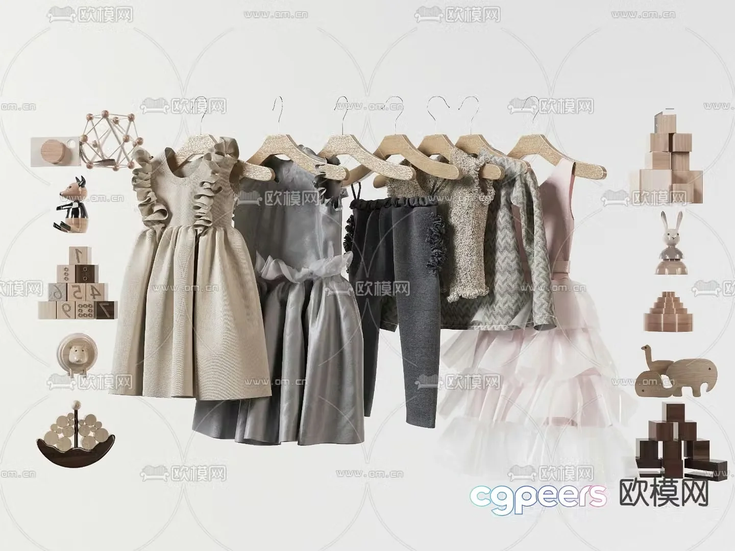Children’s clothing clothes 3d model