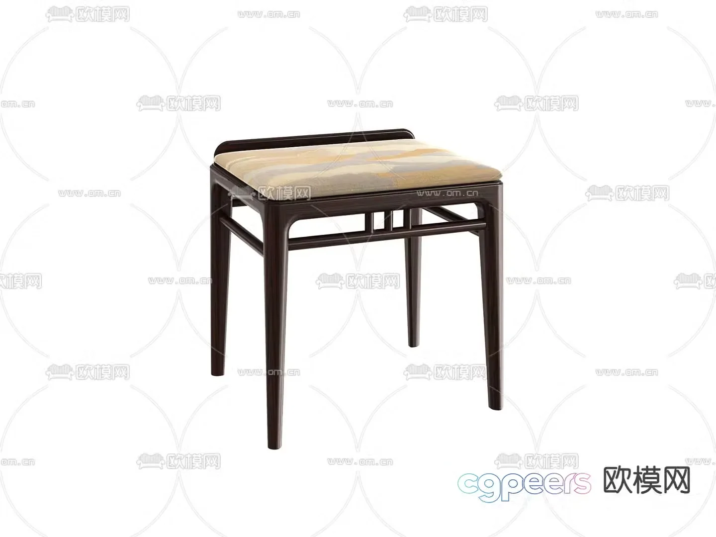Casual stool single chair 3d model