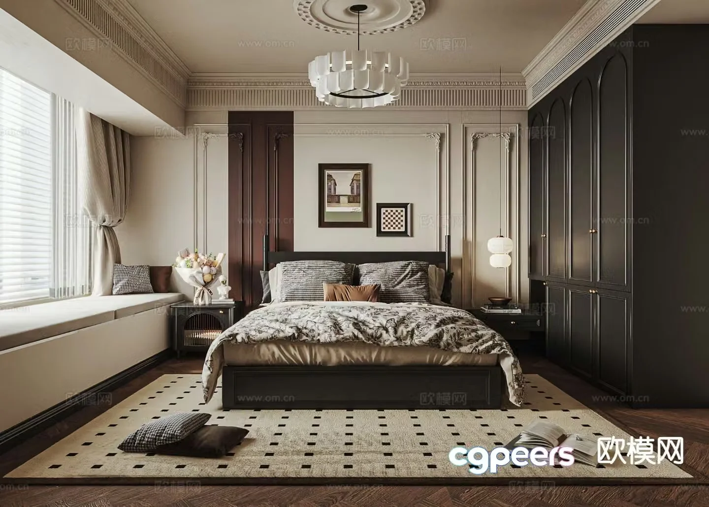 French bedroom master bedroom 3d model
