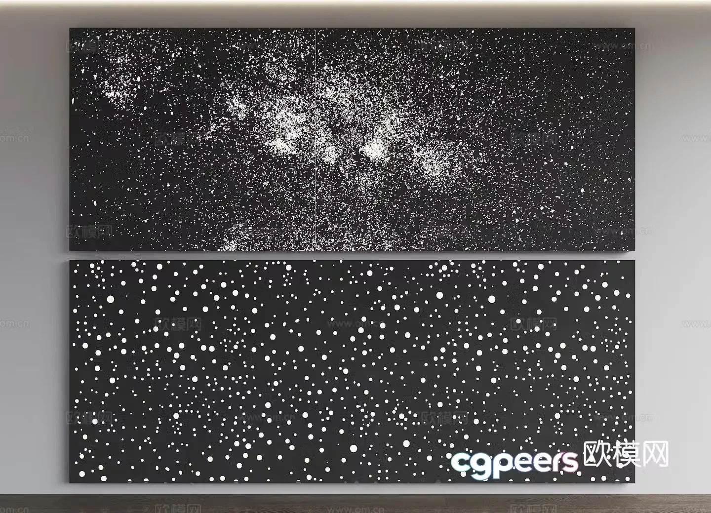 Translucent background wall Luminous background wall 3D model