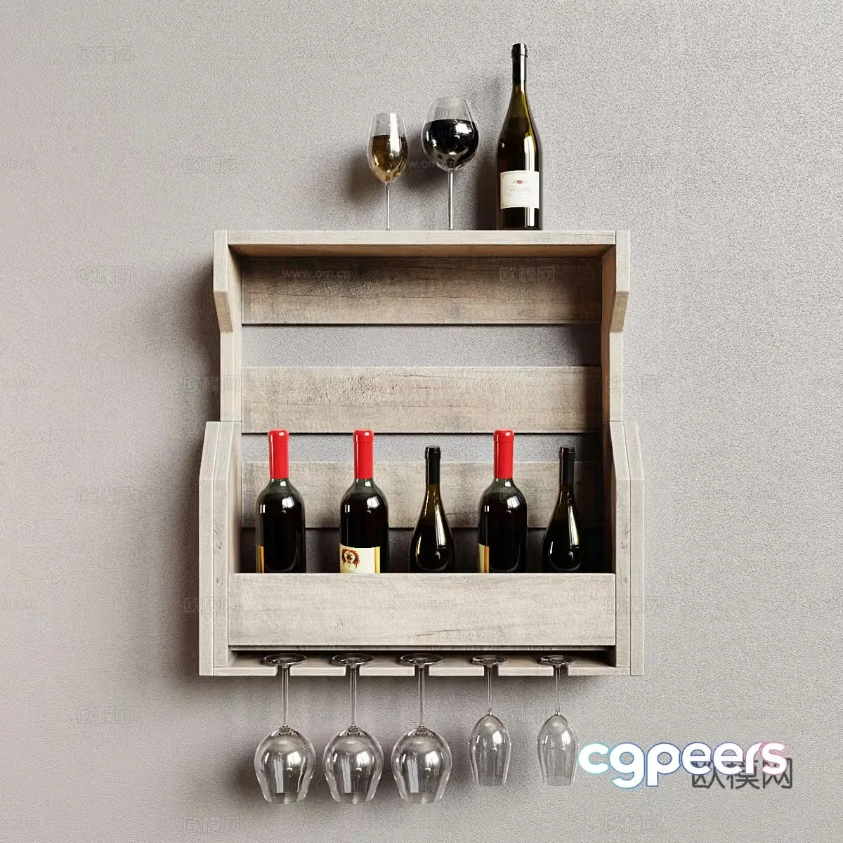 New Chinese wine rack cup holder 3D model