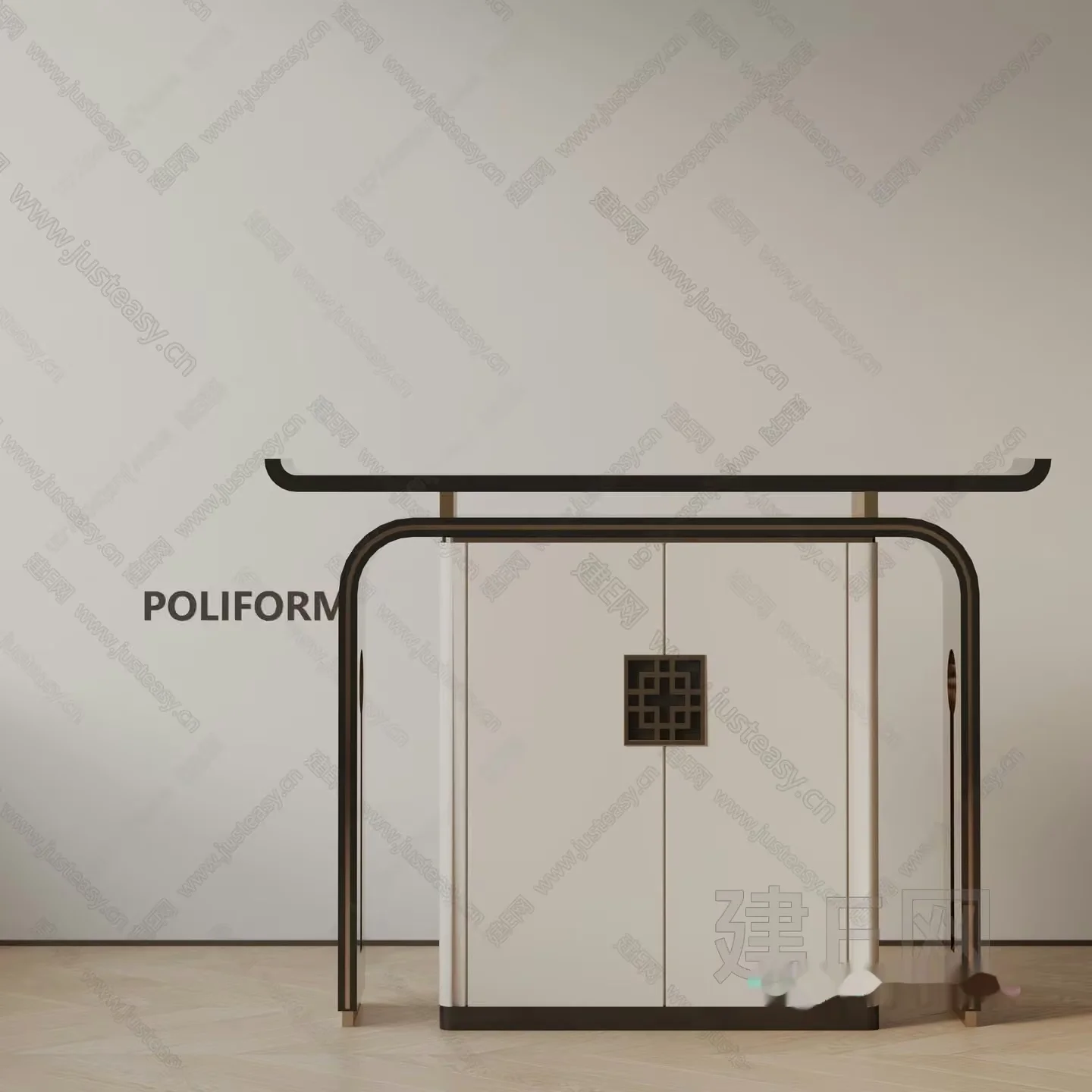 Modern Minimalist Console Table 3D Model – 13643 – VRAY Render