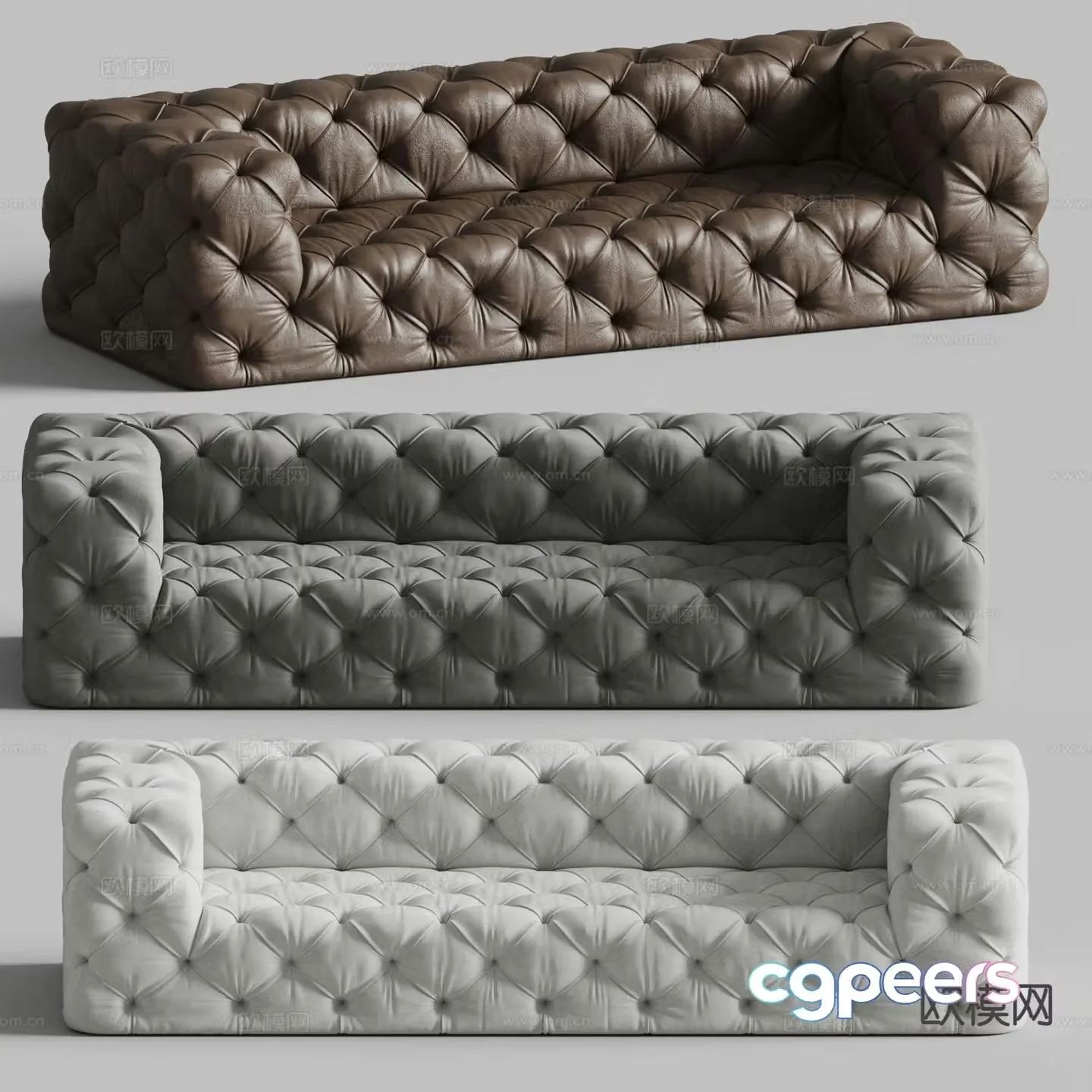 Turri multi-person sofa 3d model