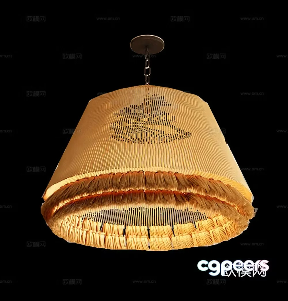 Wasabi Restaurant Chandelier 3D Model