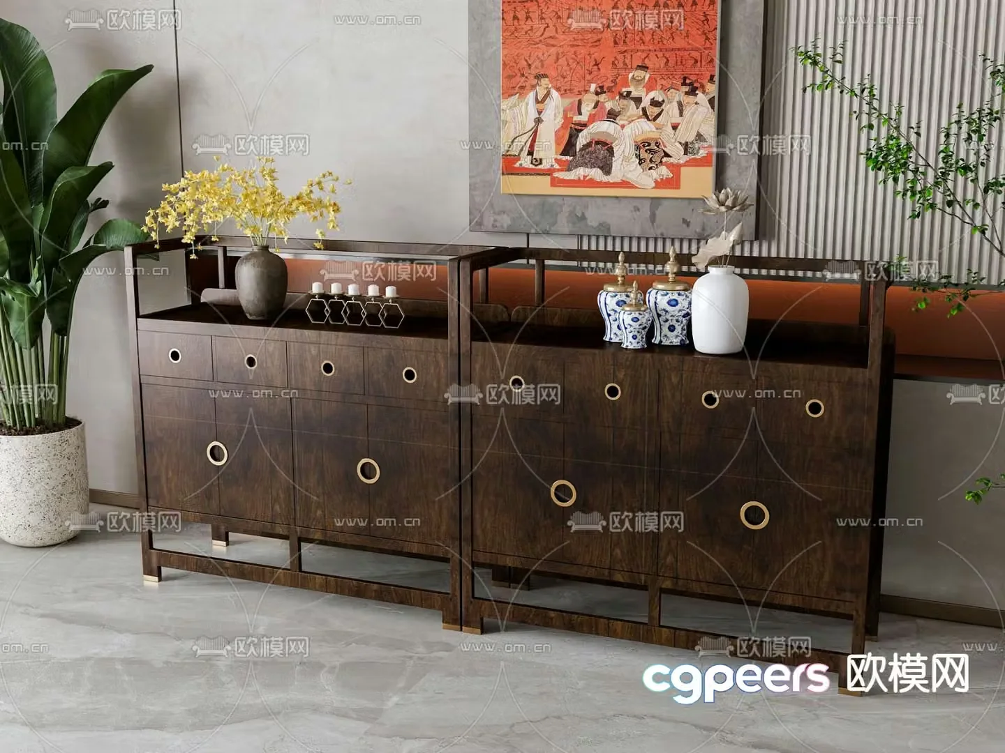 New Chinese sideboard 3D model