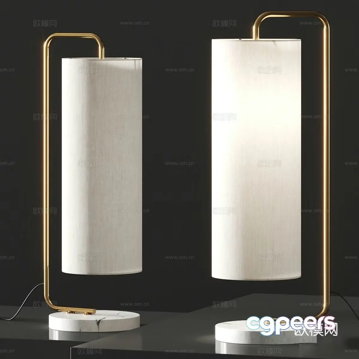Modern light luxury decorative desk lamp 3d model