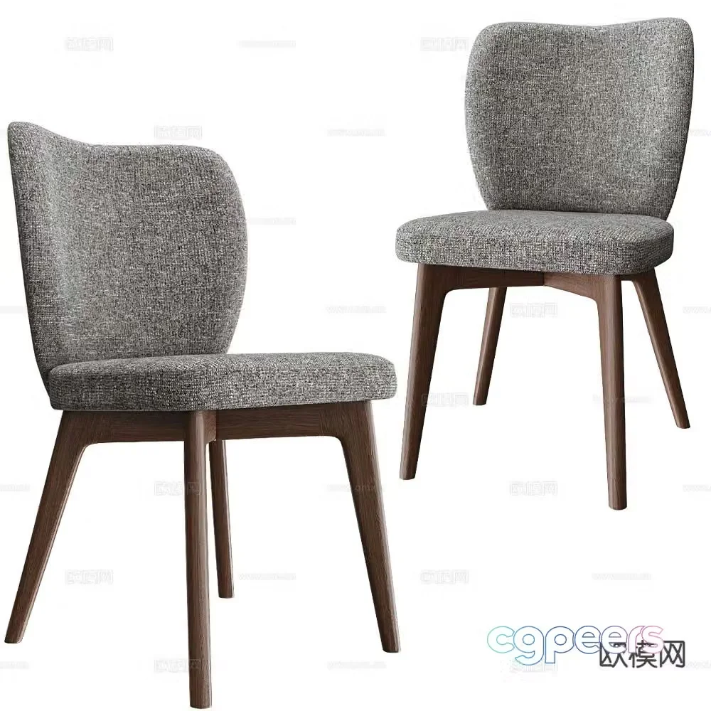 Partisan dining chair single chair 3d model