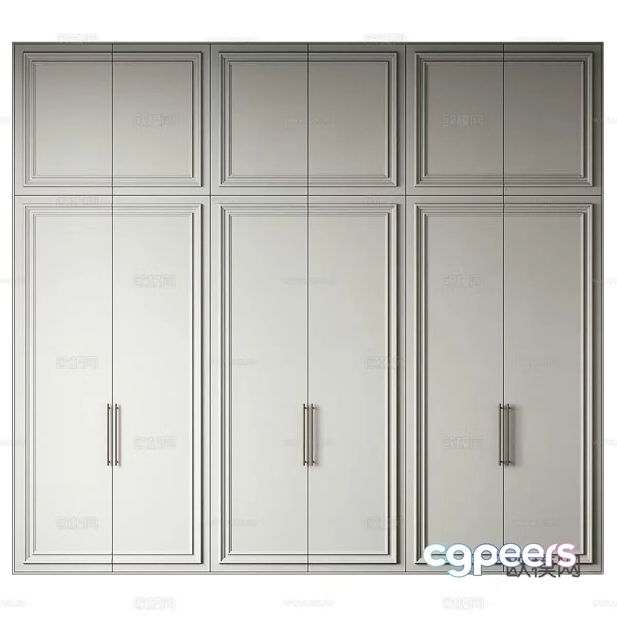Modern light luxury wardrobe 3d model