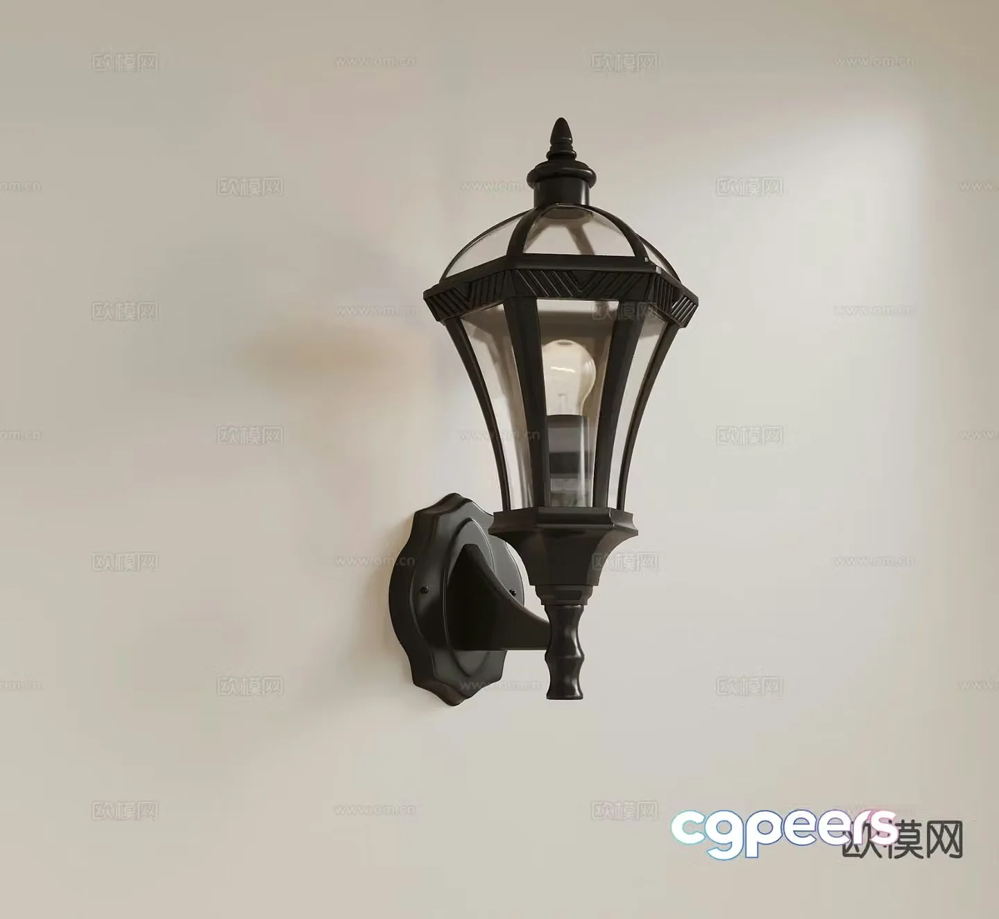 French wall lamp iron wall lamp outdoor wall lamp 3d model