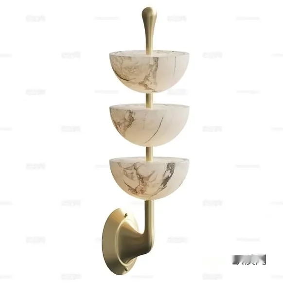 Gold Light Fixture 3D Model – 487 – CORONA Render
