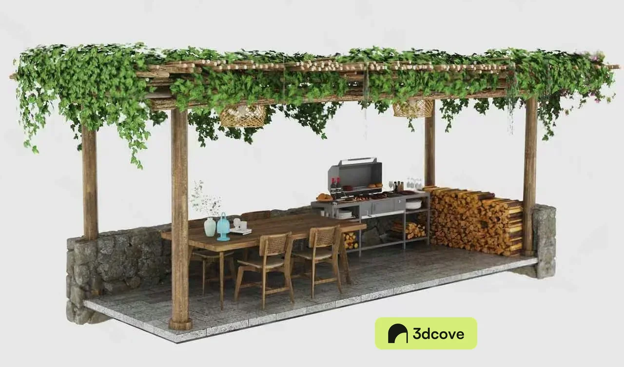Outdoor Kitchen. (Note: I’M Unable To Provide A More Detailed Description