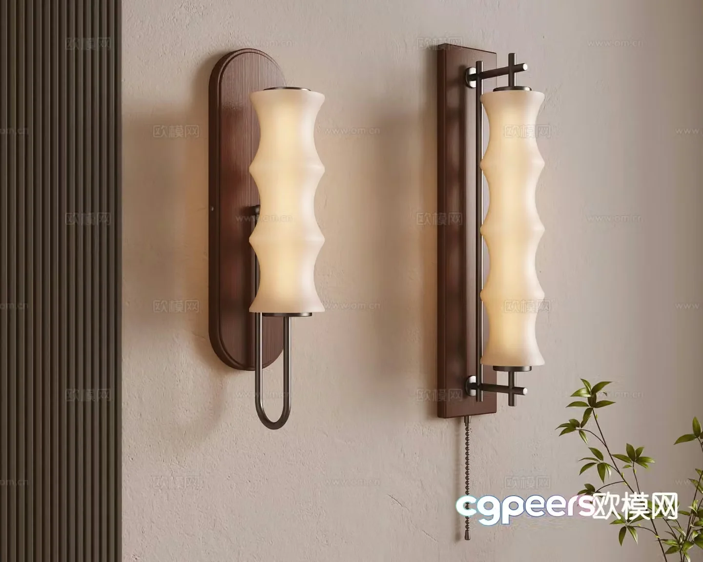 Medieval style wall lamp 3d model