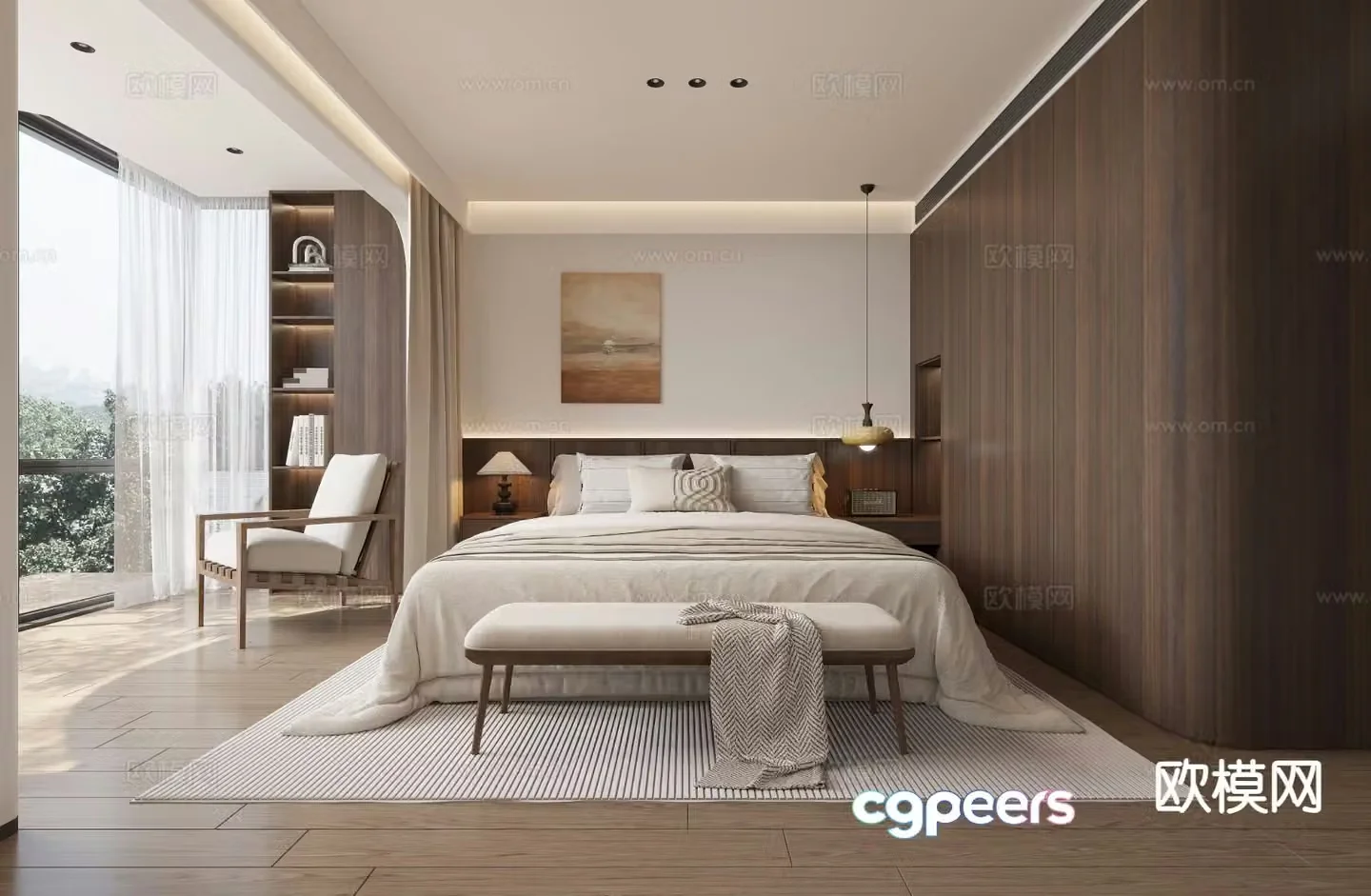 Medieval style bedroom master bedroom 3d model