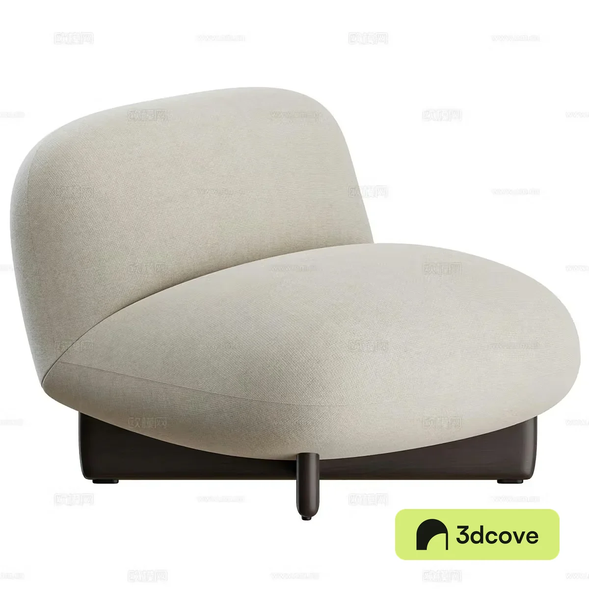 Modern Creamy Hasu Armchair
