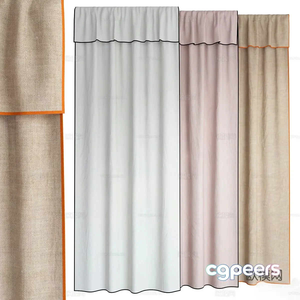 Curtain 3d model