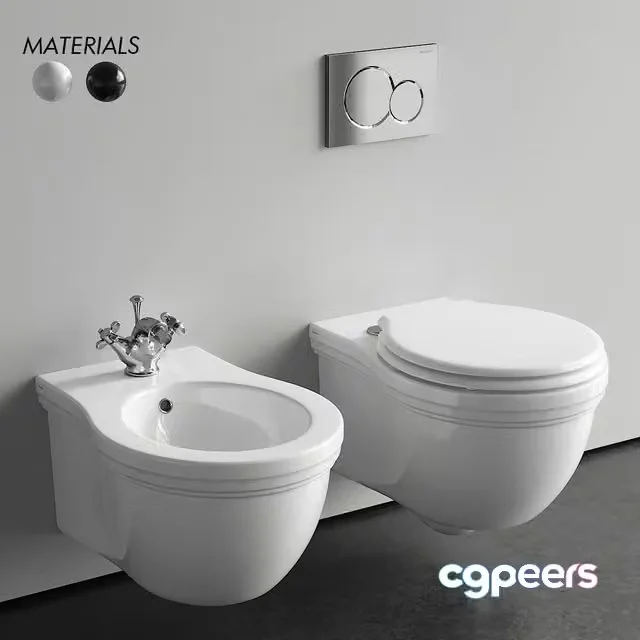 3ds Max Free – Galassia Ethos Wall-Hung Wc Art. 8439 Art. 8440