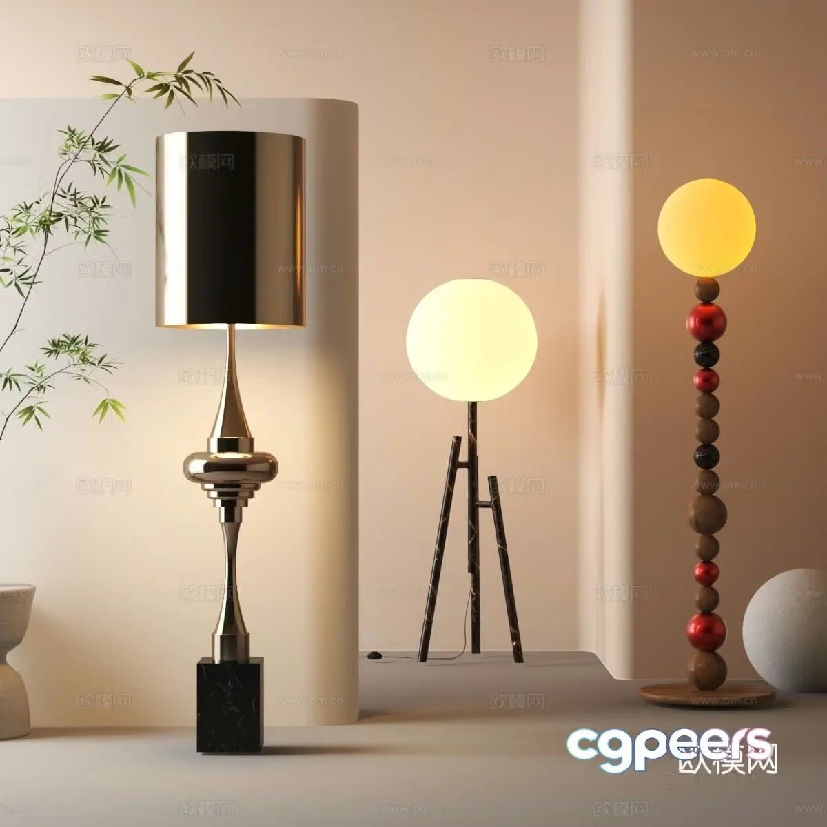 Modern floor lamp 3d model