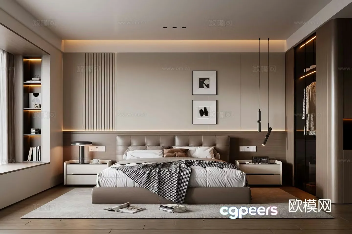 Italian style bedroom master bedroom 3d model