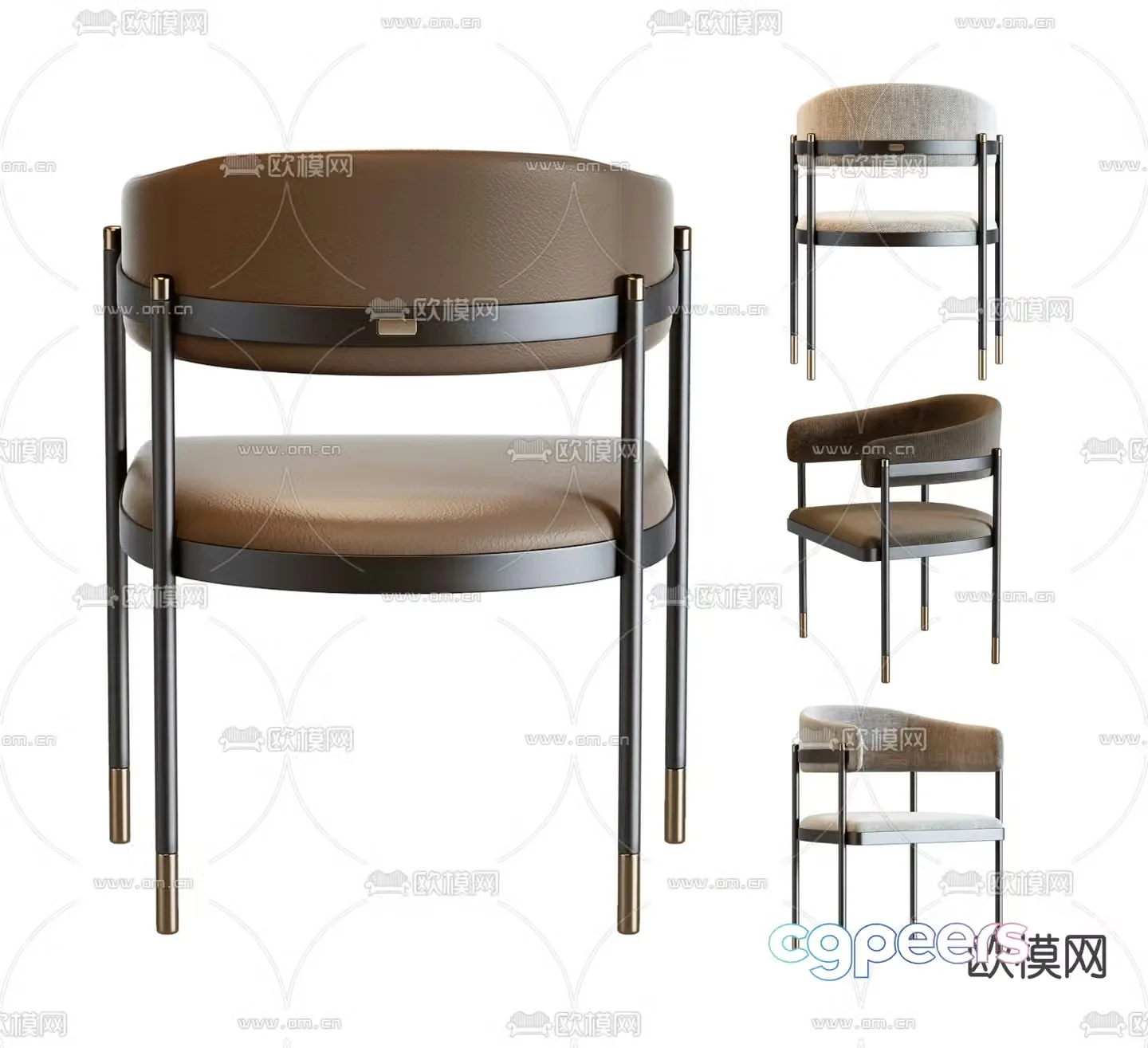Pertica modern lounge chair 3d model