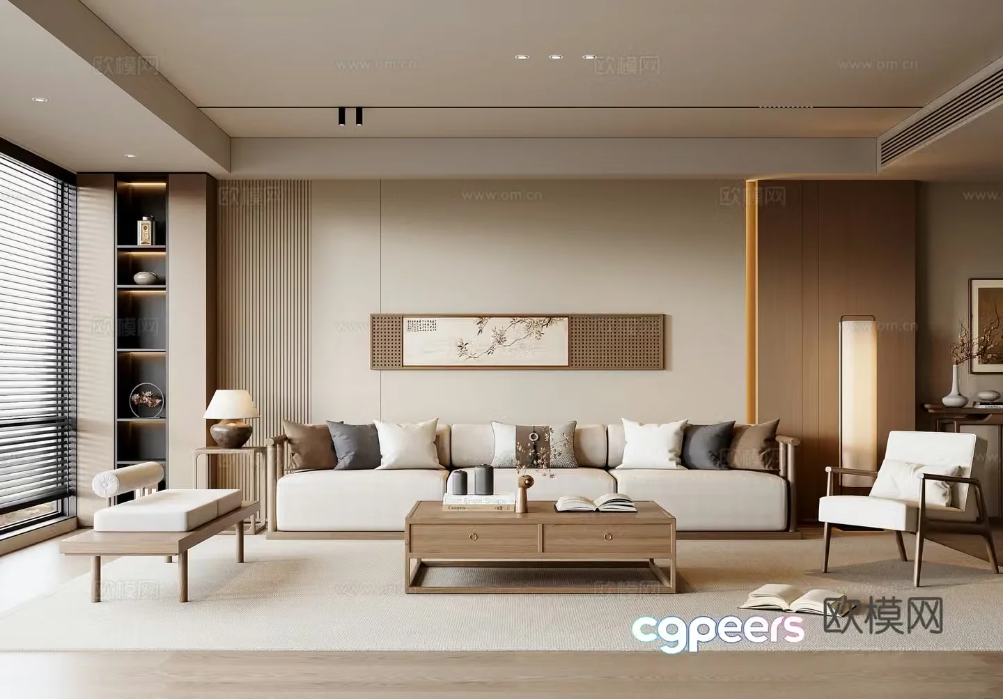 New Chinese living room 3D model