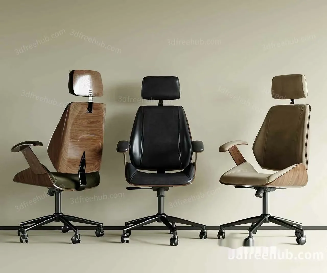 Modern Office Chairs 3D Model – 20507 – VRAY Render
