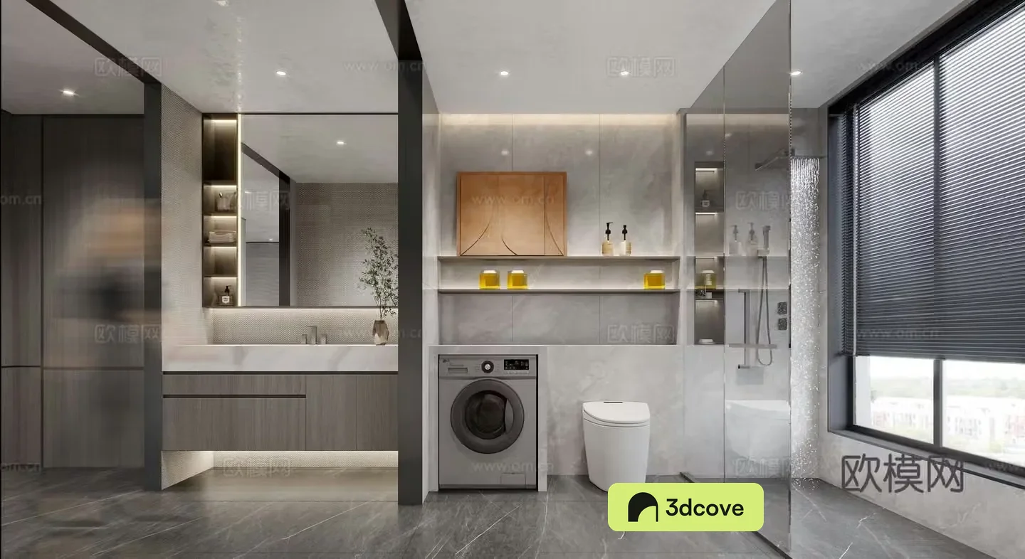 Modern villa bathroom