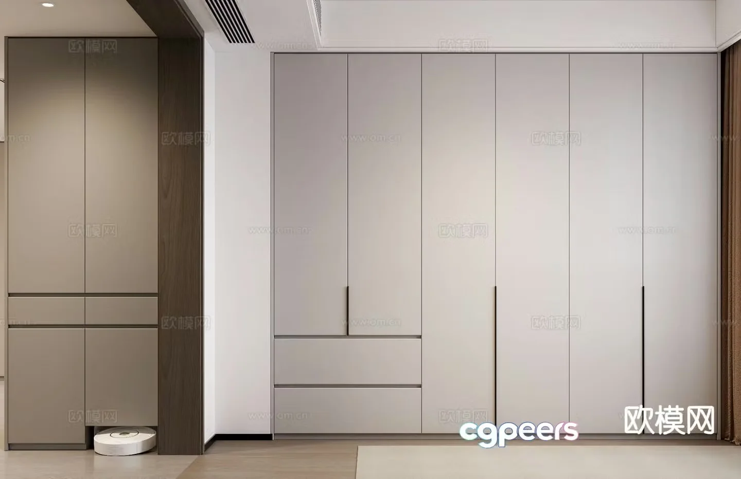 F943 modern wardrobe 3d model