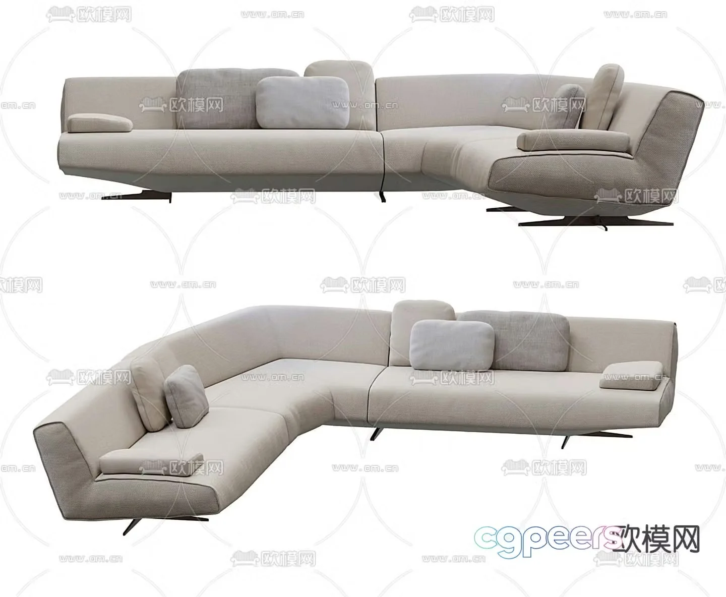 MISSANA modern corner sofa 3d model