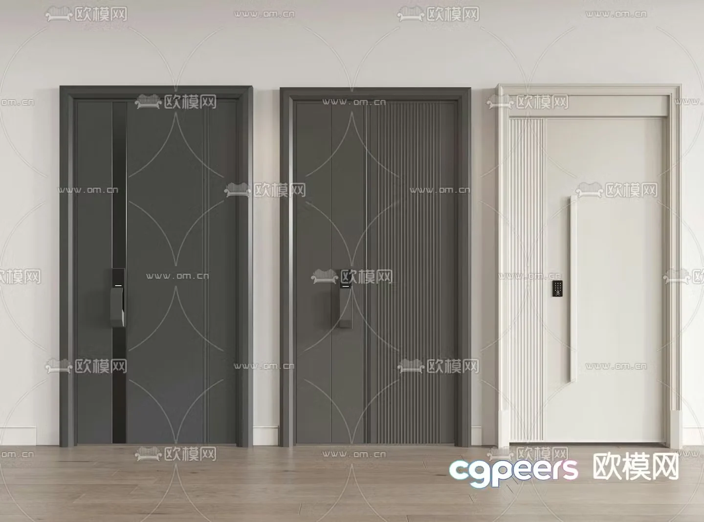 Entry door Password door Security door 3D model