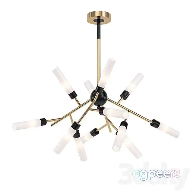 3ds Max Free – White Tube Valley Arredoluce Chandelier 12