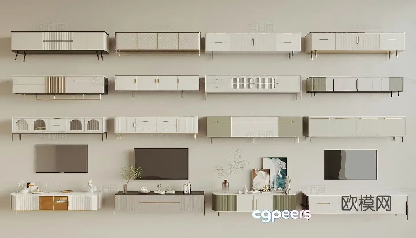 Modern TV cabinet 3d model