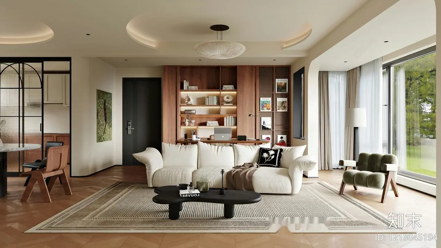 Modern Living Room 3D Model – 5967 – VRAY Render