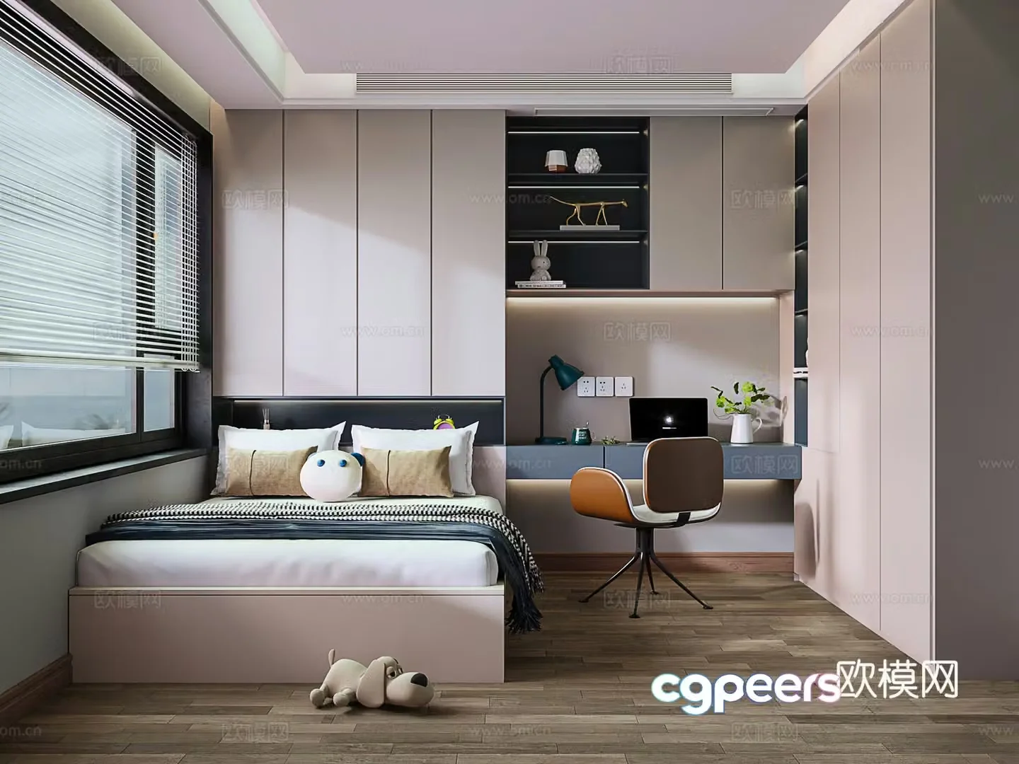 Modern tatami bedroom 3d model
