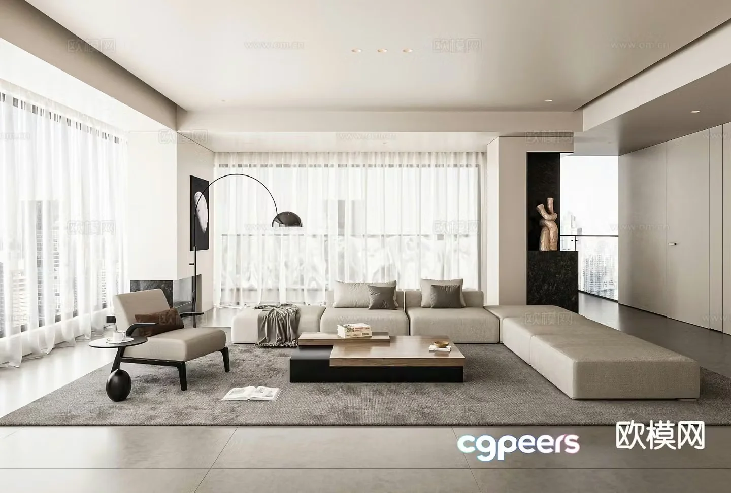 Modern living room 3d model