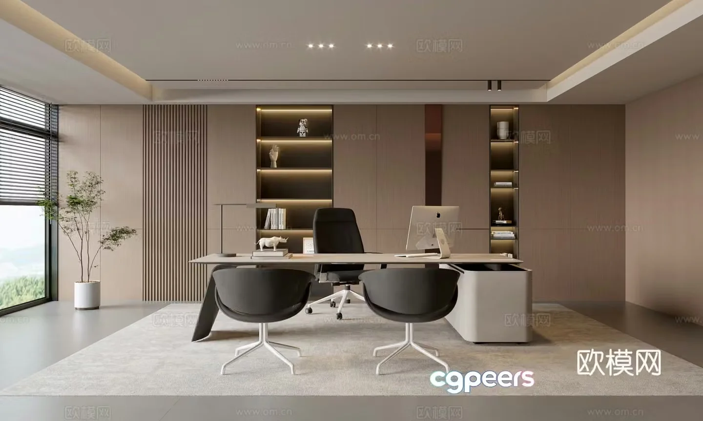 Modern Manager’s Office Chairman’s Office President’s Office Office Area Meeting Area Office 3D Model