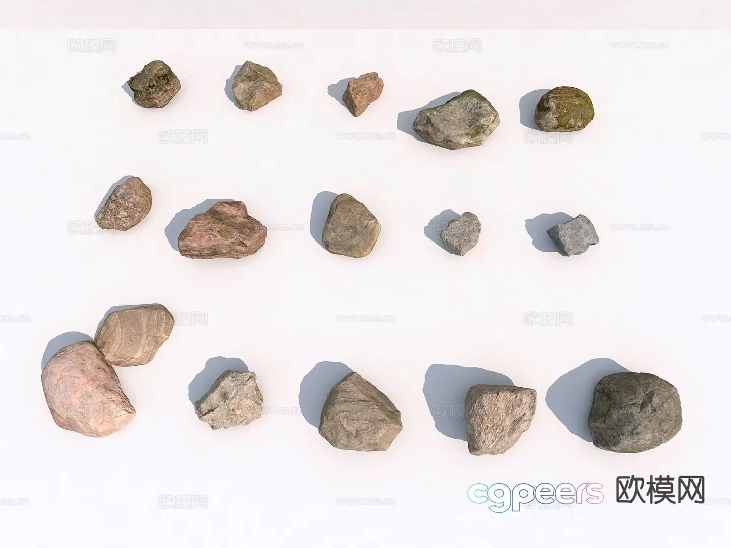 stone rock stone 3d model