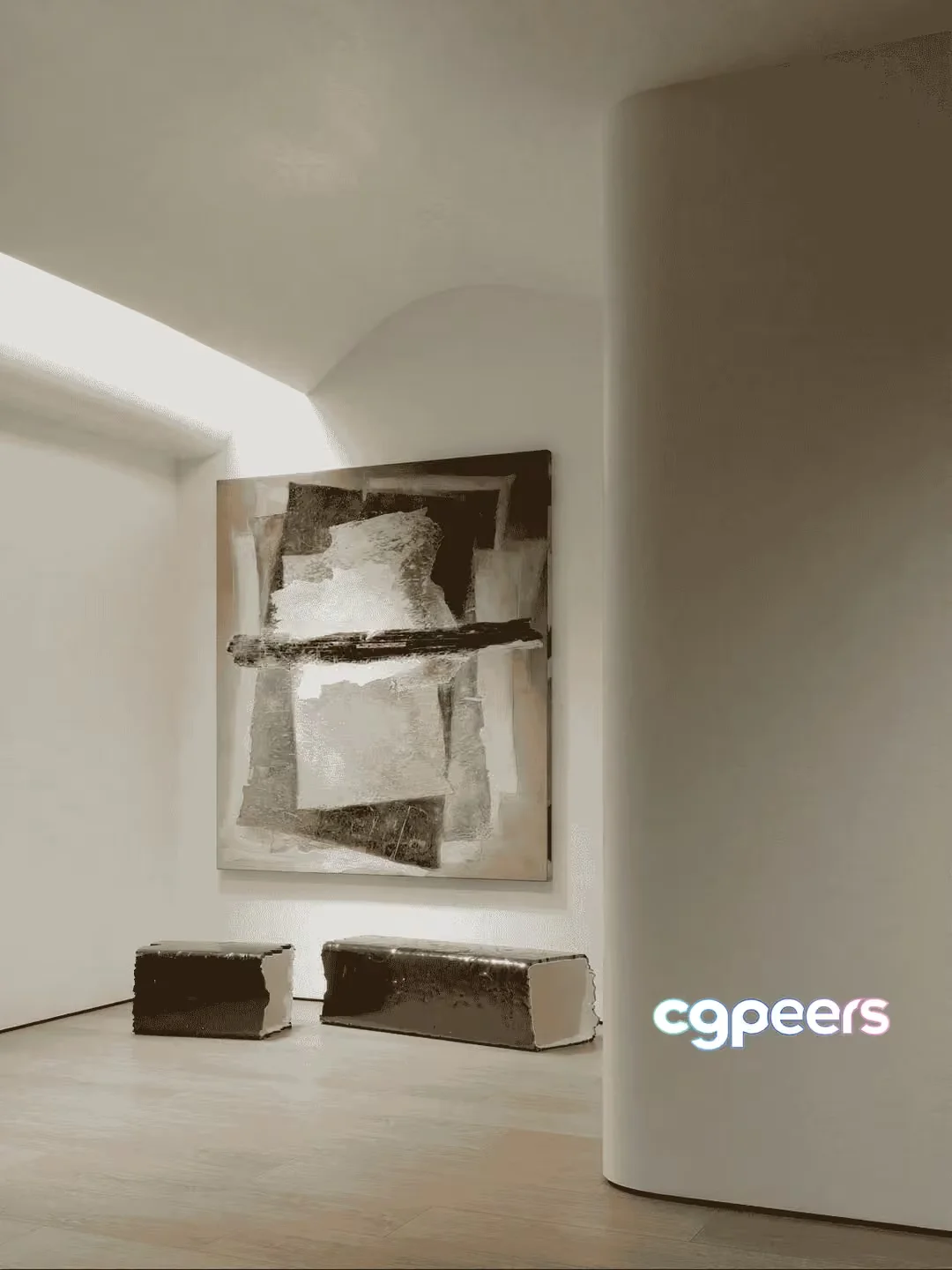 Abstract Art Piece 3D Model – 15617 – VRAY Render