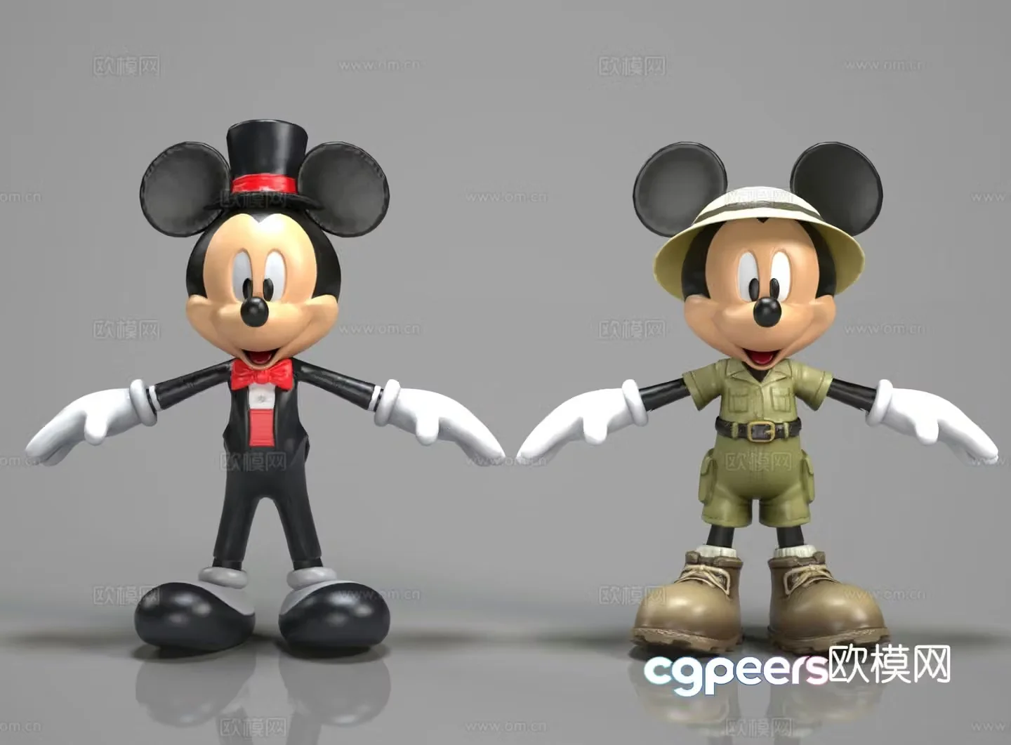 Mickey Mouse trendy toy sculpture doll cartoon ornament 3d model