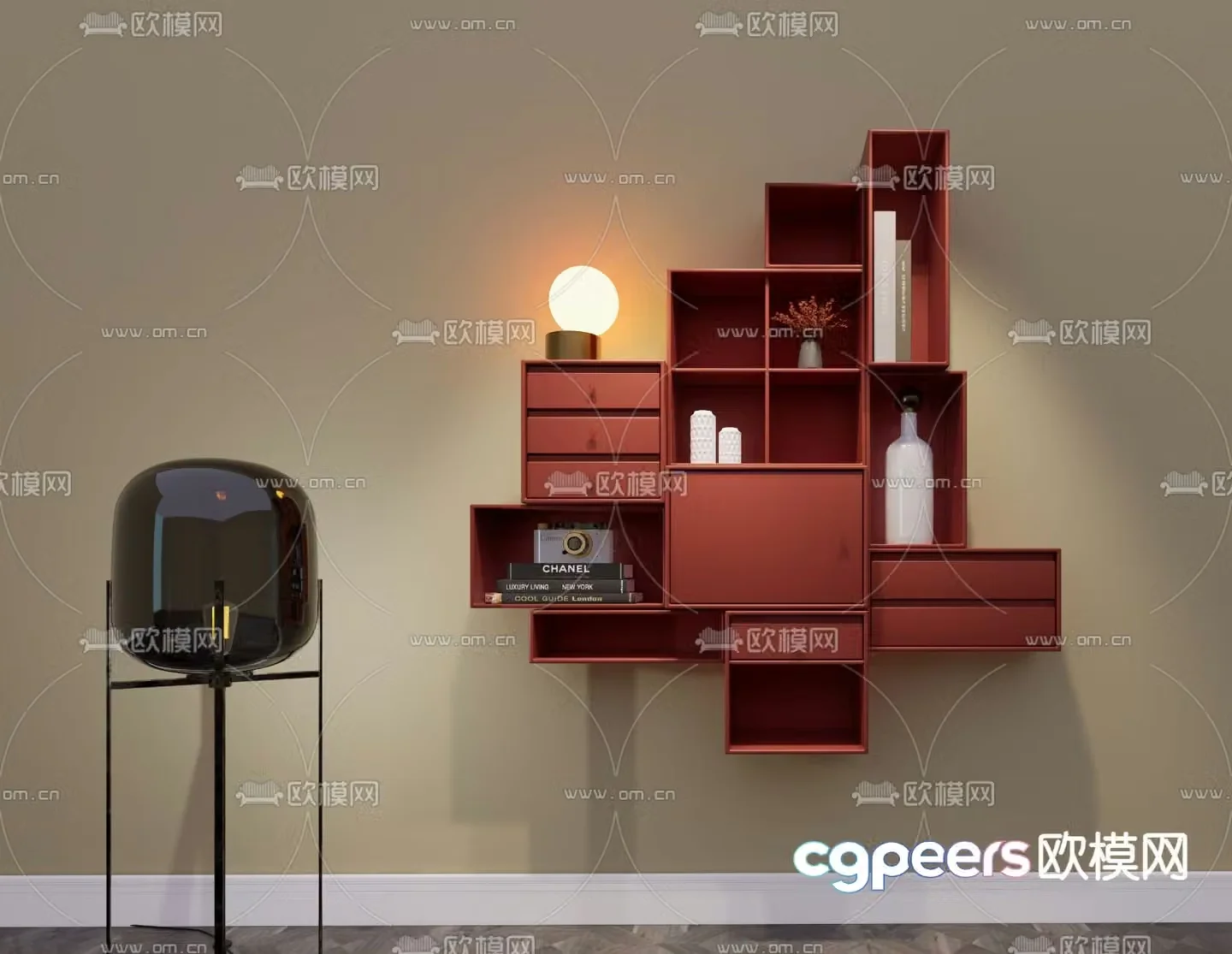 Wall hanging cabinet wall cabinet 3d model