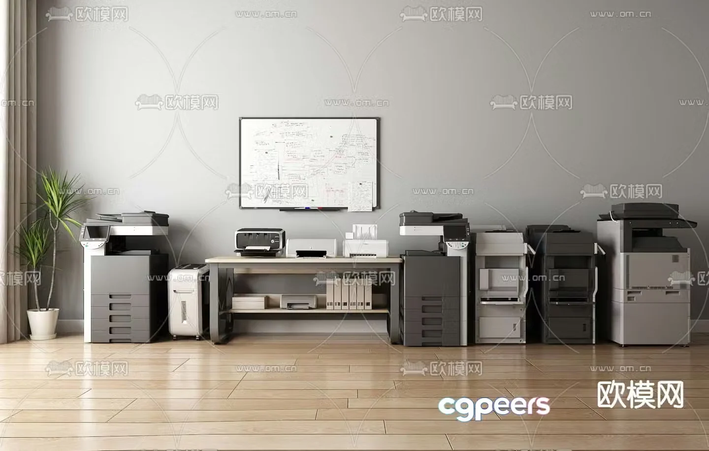 Copier printer 3d model