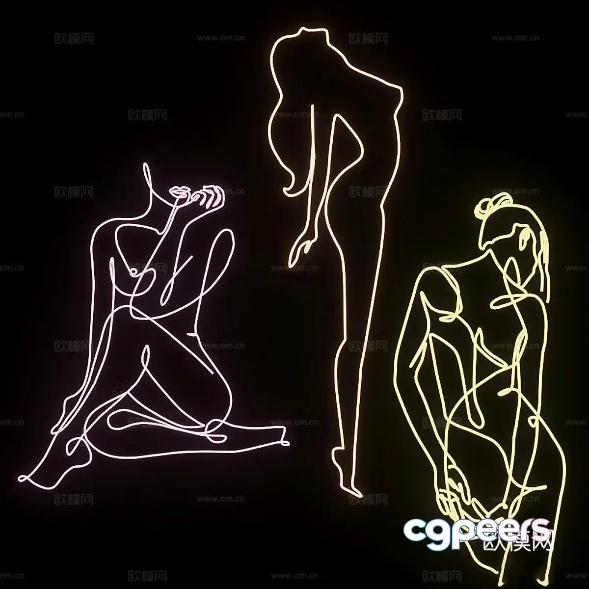 Neon light 3d model