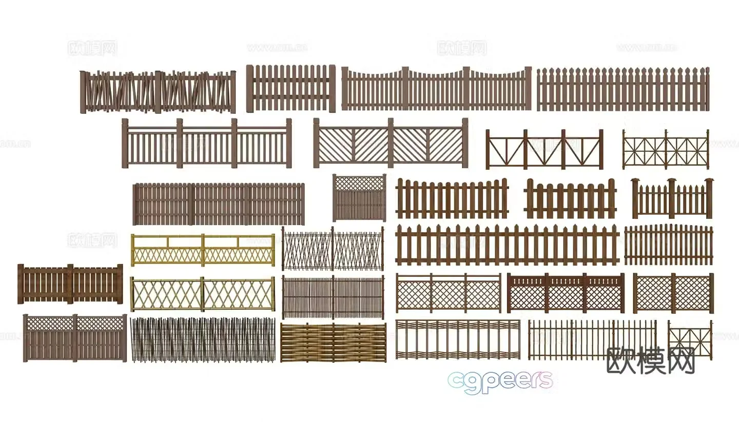 New Chinese railing 3D model