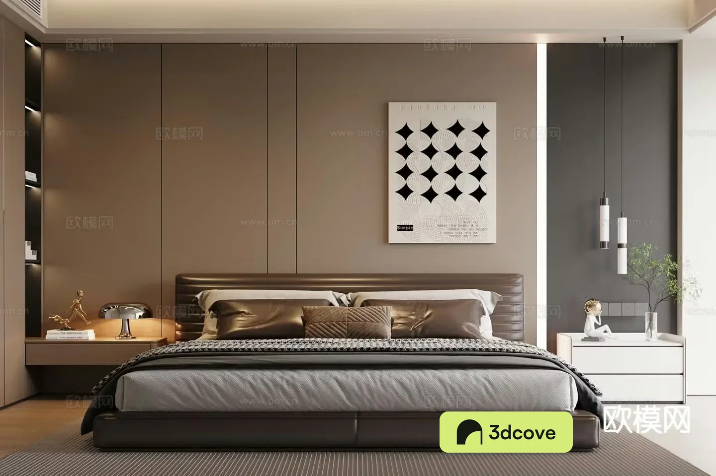 Italian double bed finished bed