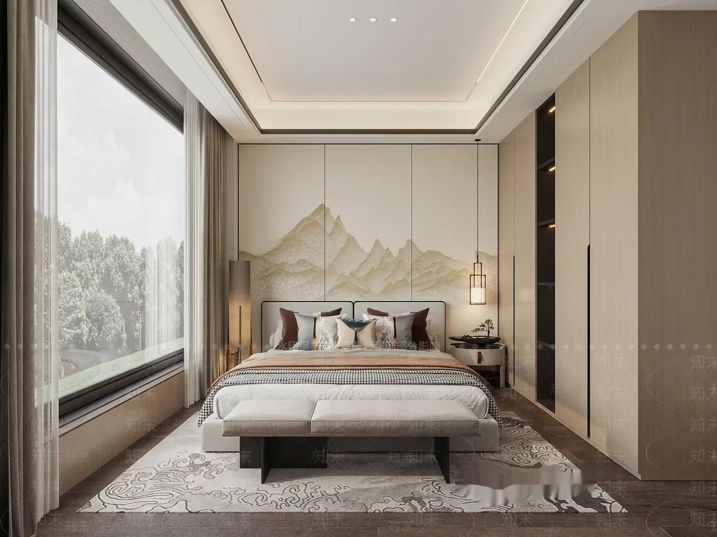Cozy Modern Bedroom 3D Model – 18141 – VRAY Render