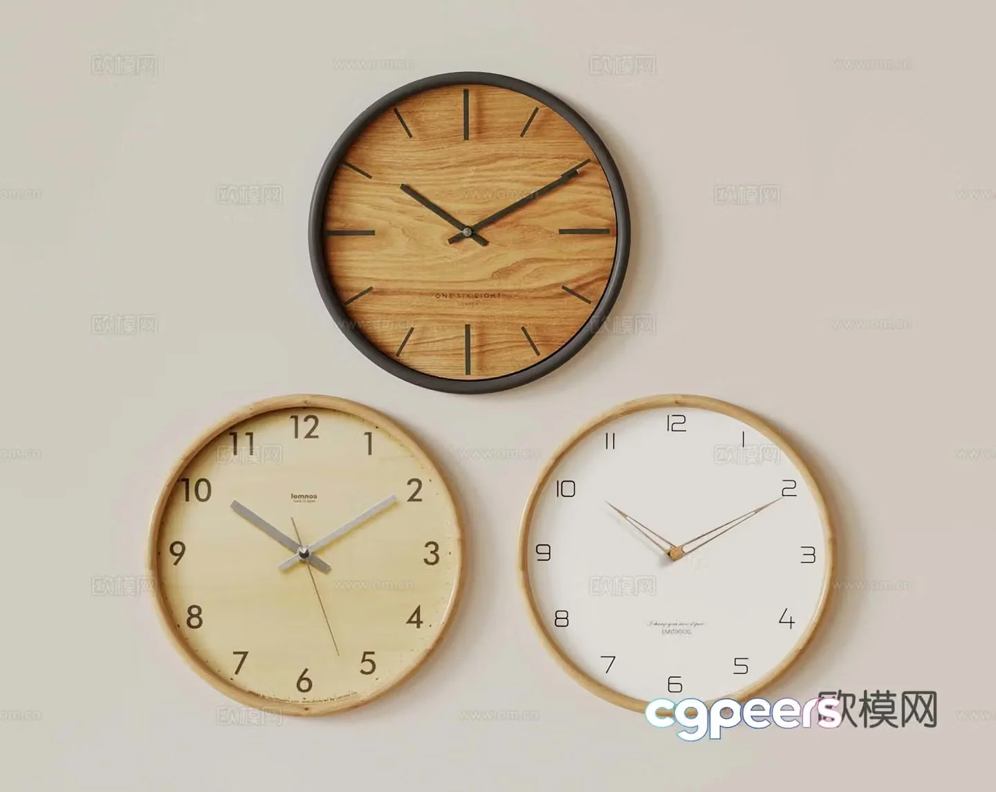 Modern Wasabi Wind Clock Wall Clock 3D Model